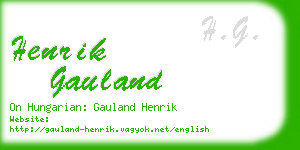 henrik gauland business card